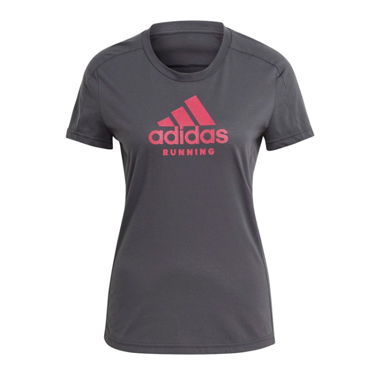 Жіноча футболка Adidas Run Logo Tee W сіра GJ6459  изображение 1