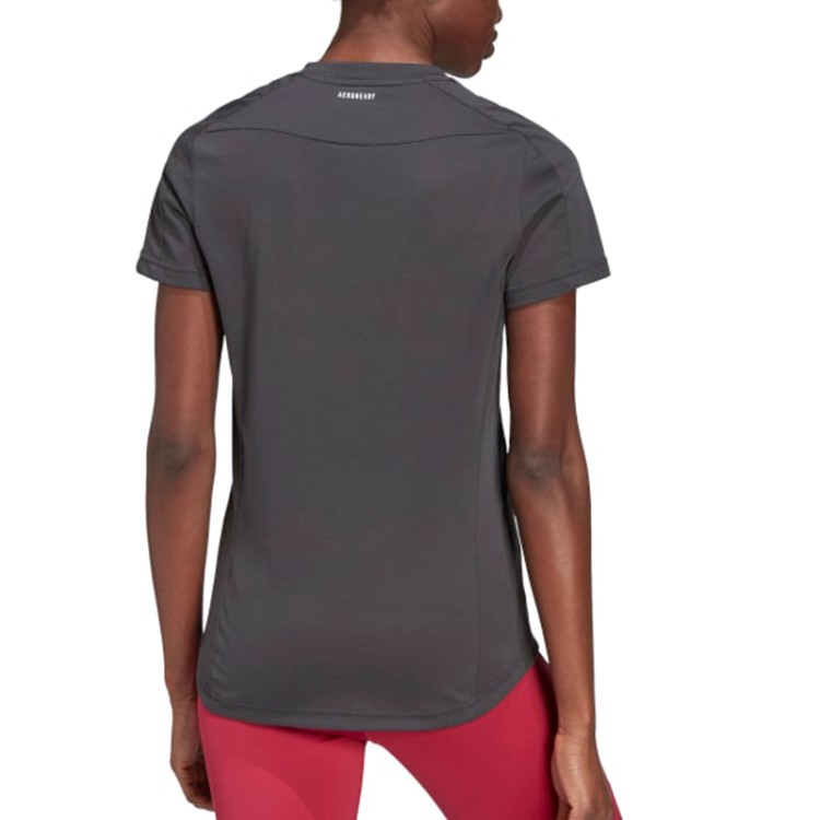 Жіноча футболка Adidas Run Logo Tee W сіра GJ6459  изображение 3