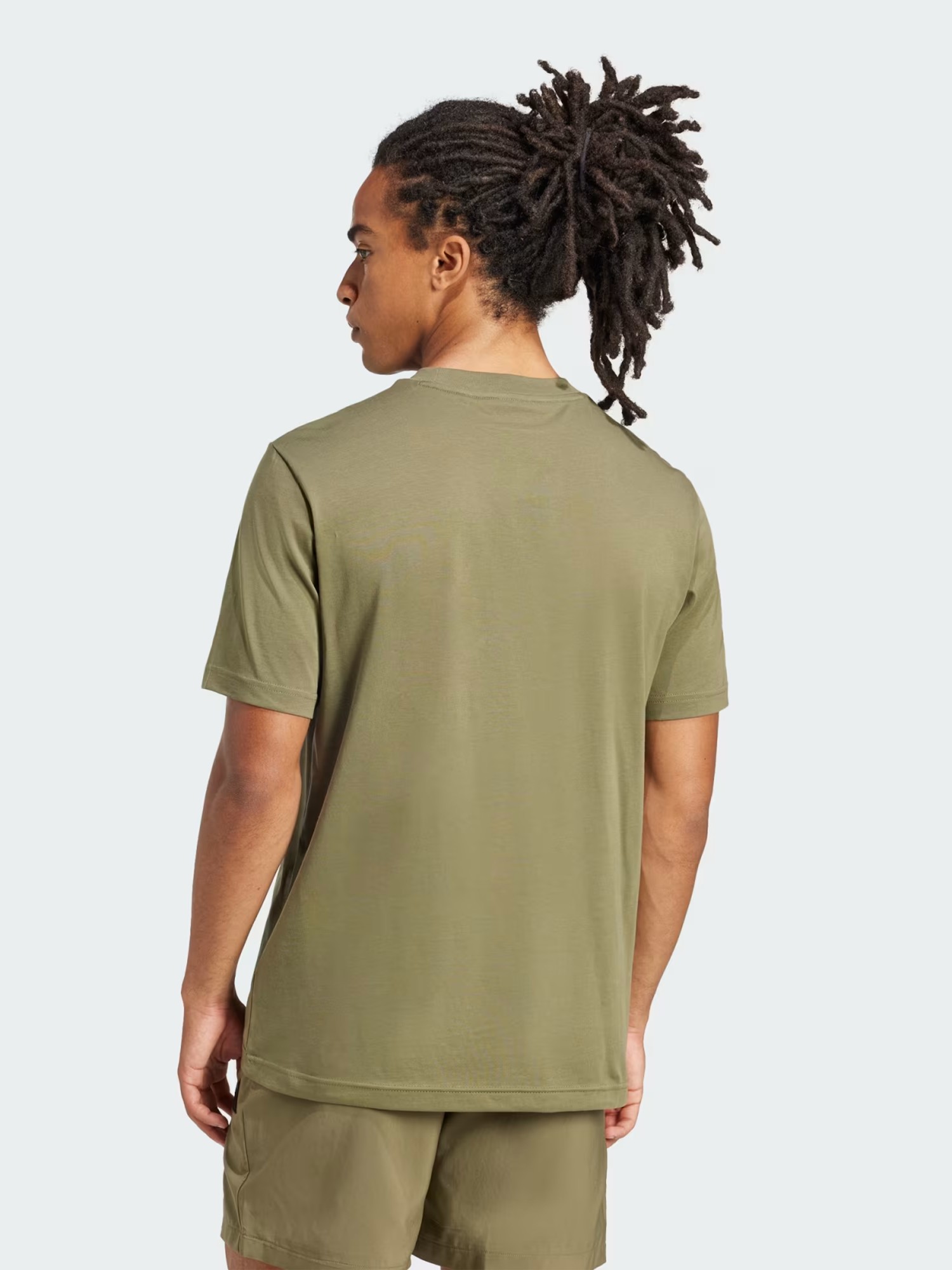 Футболка мужская Adidas M SL SJ T оливковая JF1097 изображение 3