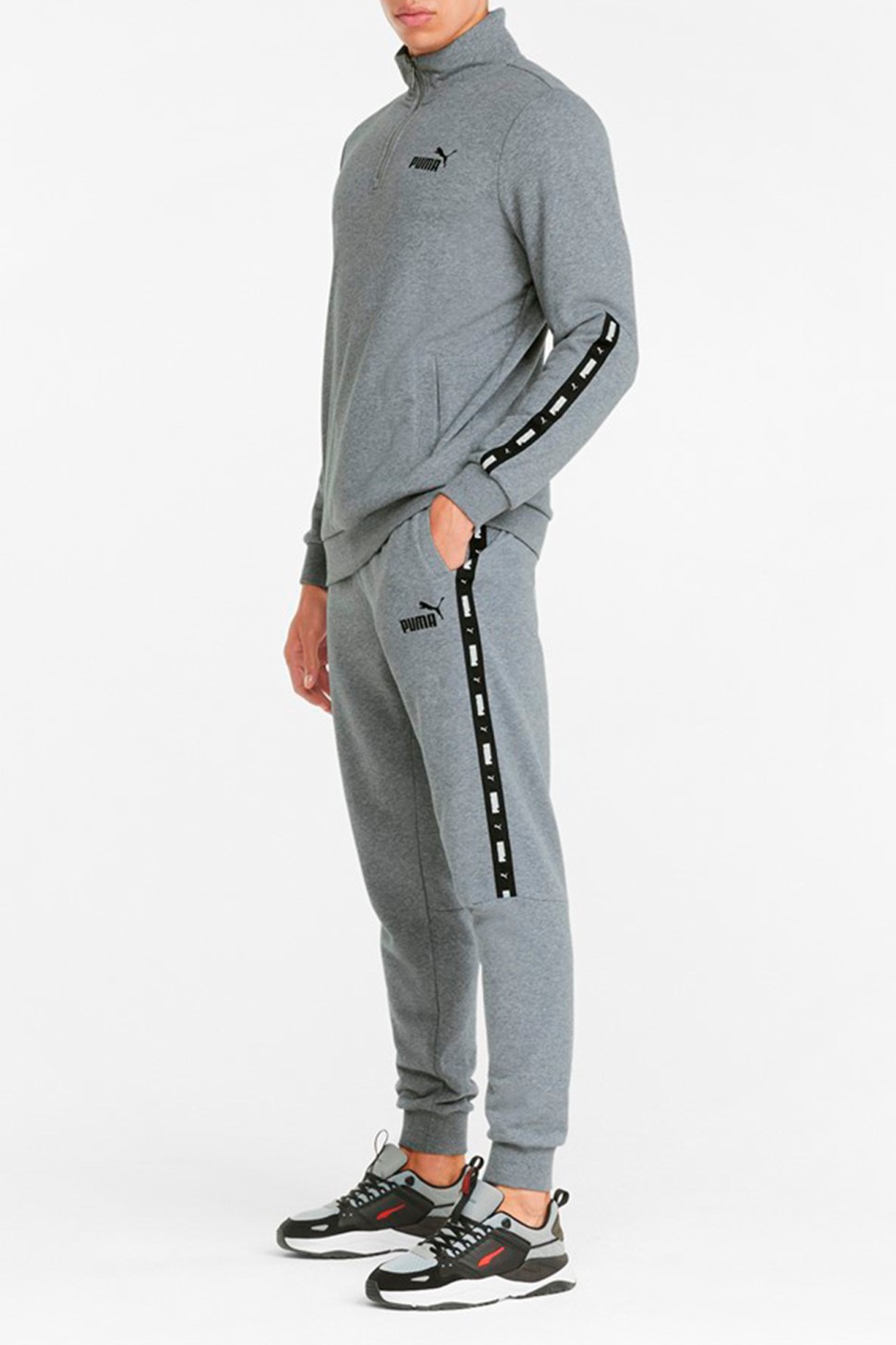 Штани чоловічі Puma Ess+ Tape Sweatpants Tr сірі 84738803 — фото 4