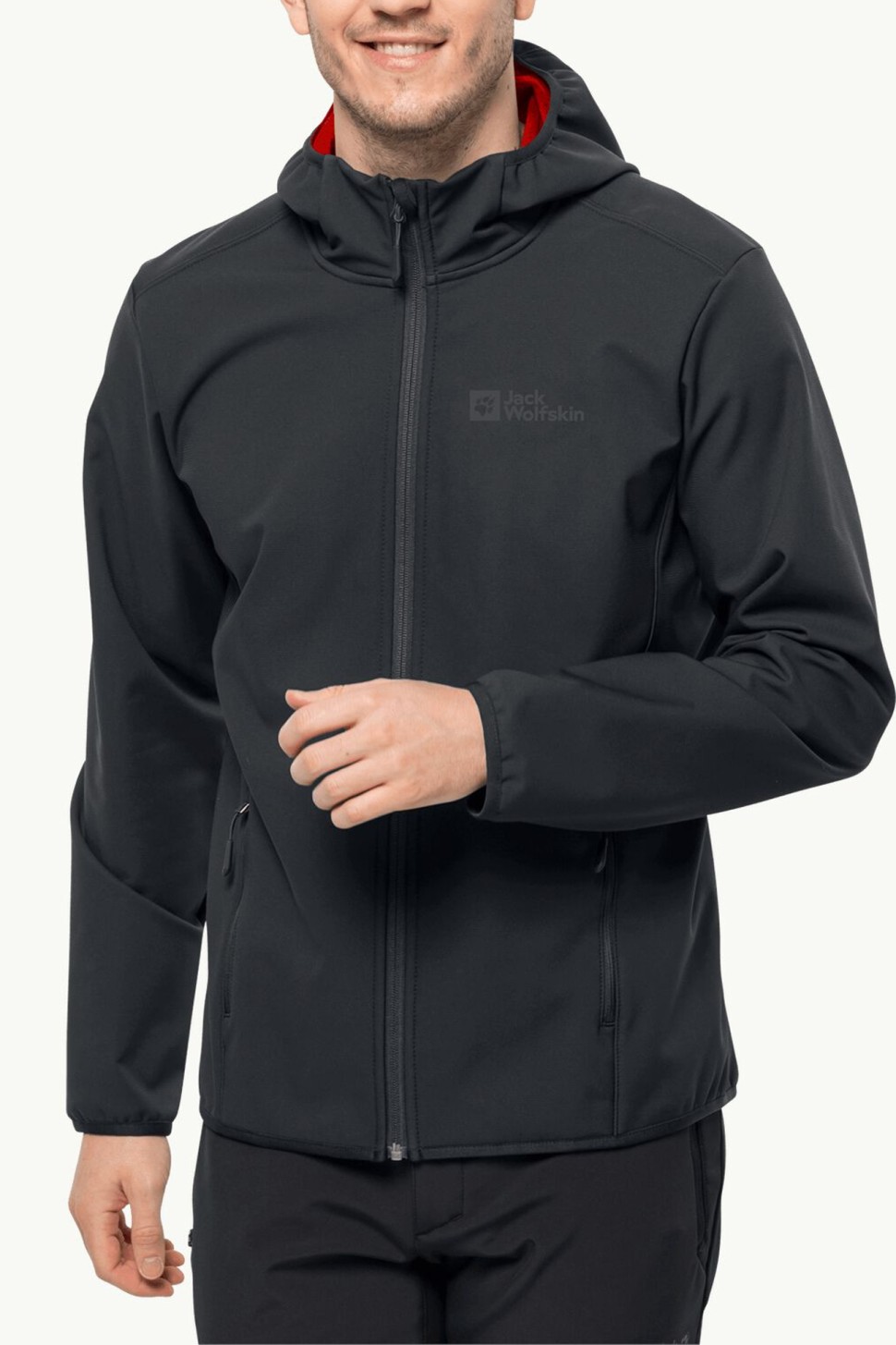 Вітрівка Soft Shell чоловіча Jack Wolfskin BORNBERG HOODY M чорна 1307471-6000 — фото 2