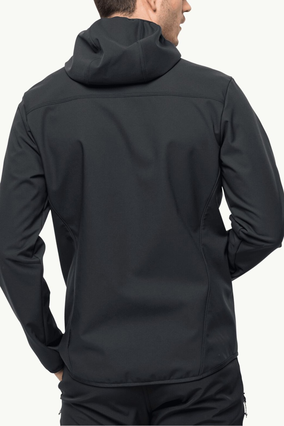 Вітрівка Soft Shell чоловіча Jack Wolfskin BORNBERG HOODY M чорна 1307471-6000 — фото 3