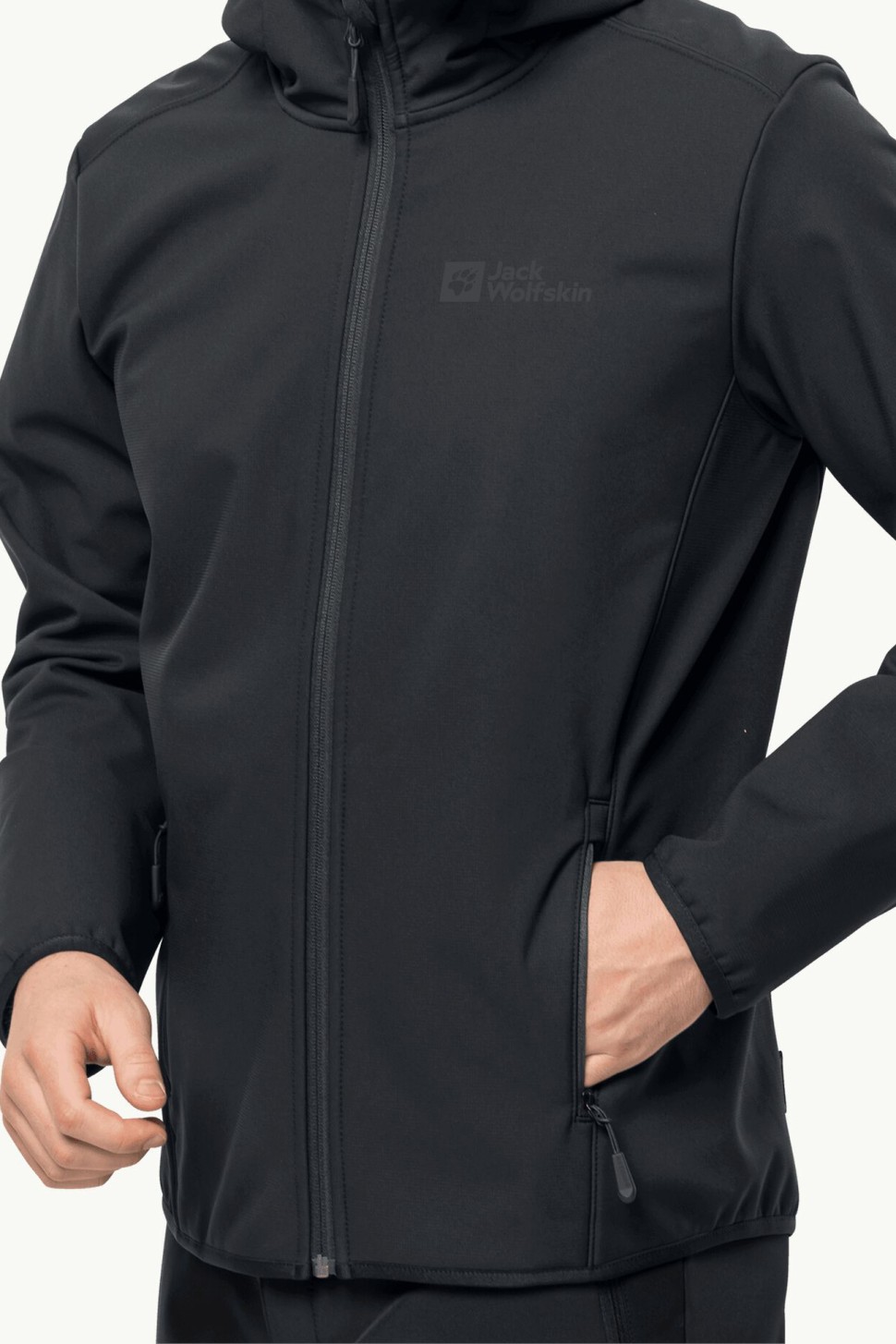 Вітрівка Soft Shell чоловіча Jack Wolfskin BORNBERG HOODY M чорна 1307471-6000 — фото 4