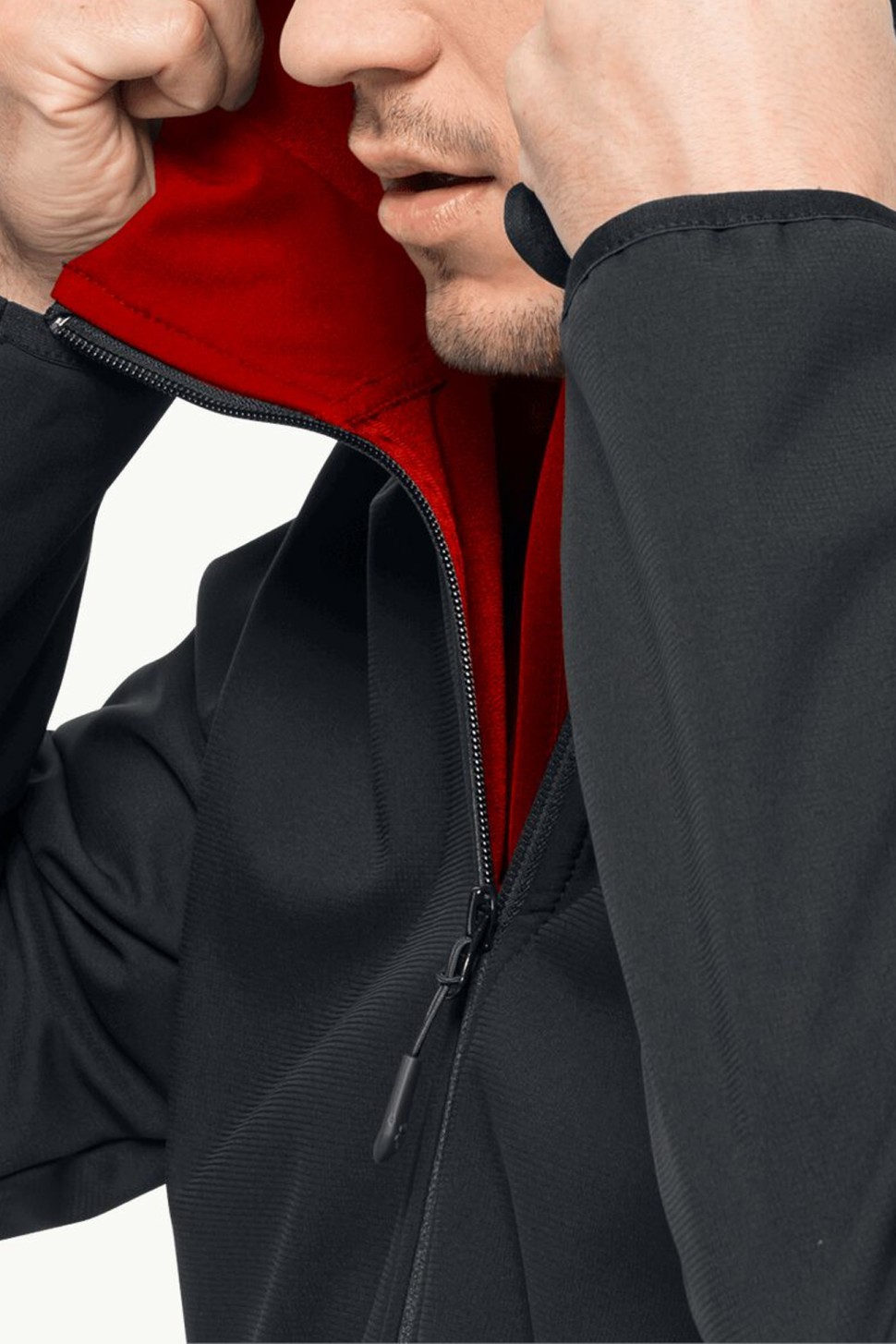 Вітрівка Soft Shell чоловіча Jack Wolfskin BORNBERG HOODY M чорна 1307471-6000 — фото 5