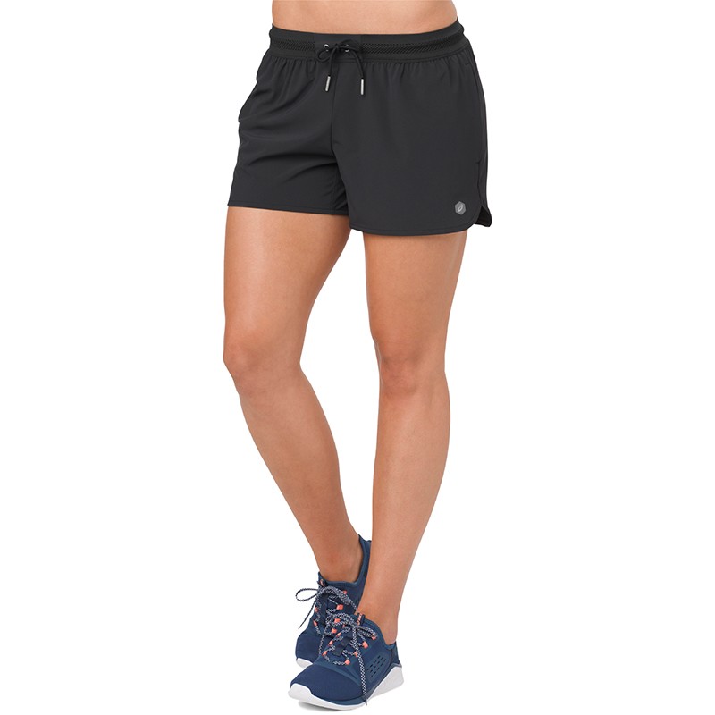 Шорты женские Asics Woven Slit  4IN черные 153405-0904 изображение 2