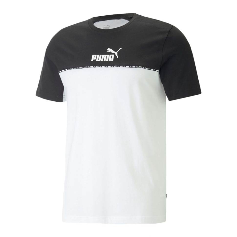 Футболка чоловіча Puma ESS BLOCK x TAPE Tee чорна 67334101 — фото 1