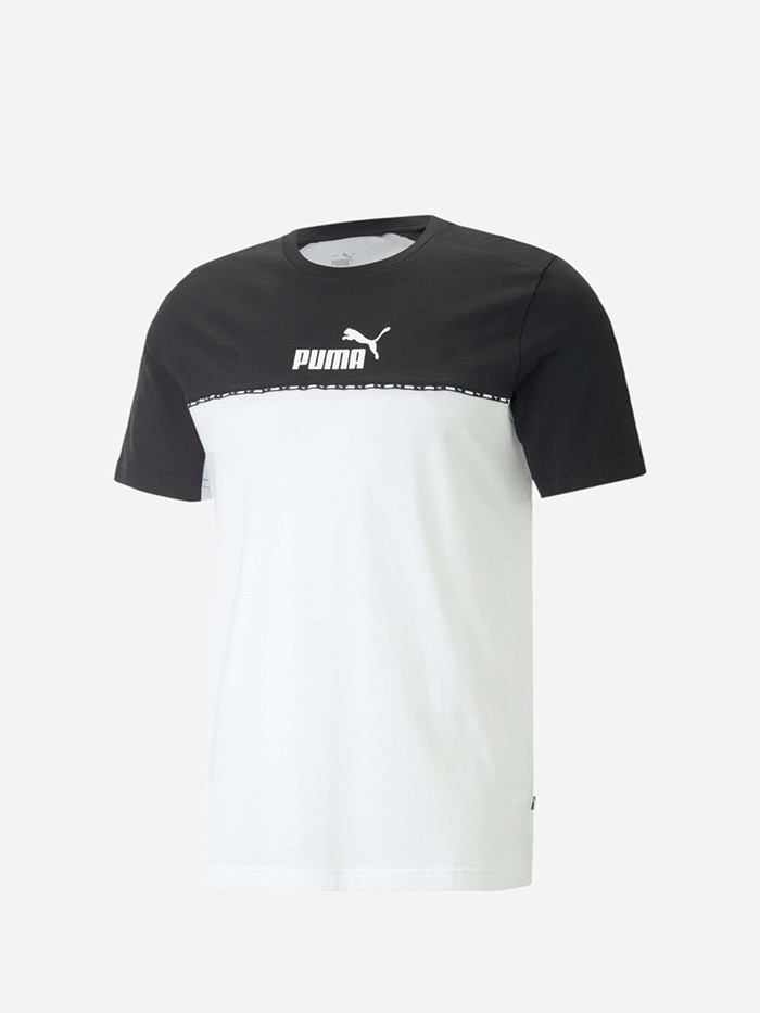 Футболка чоловіча Puma ESS BLOCK x TAPE Tee чорна 67334101 — фото 2