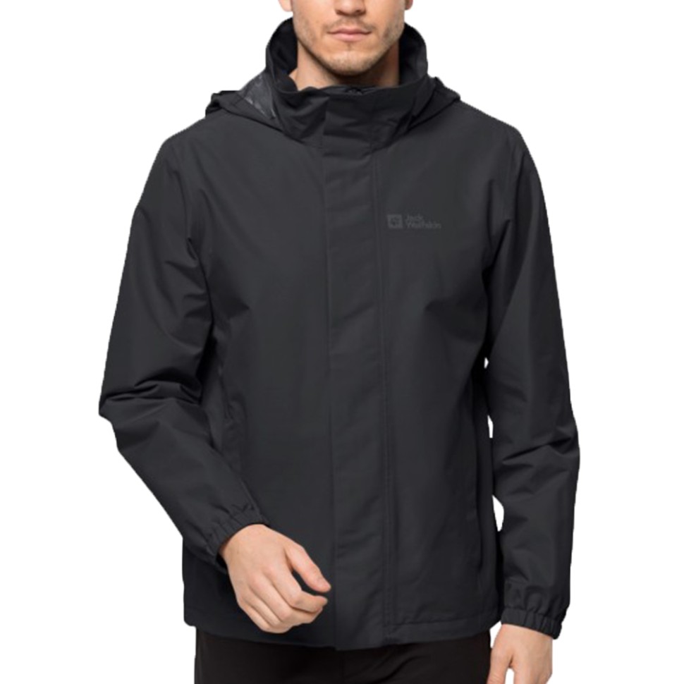 Вітрівка чоловіча Jack Wolfskin STORMY POINT 2L JKT M чорна 1111142-6000 — фото 1