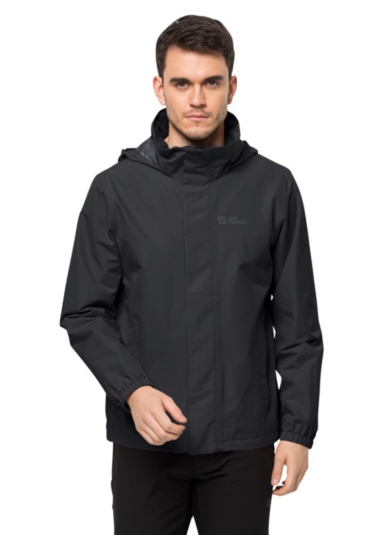 Вітрівка чоловіча Jack Wolfskin STORMY POINT 2L JKT M чорна 1111142-6000 — фото 2