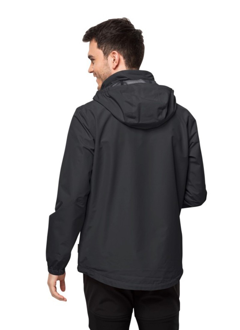 Вітрівка чоловіча Jack Wolfskin STORMY POINT 2L JKT M чорна 1111142-6000 — фото 3