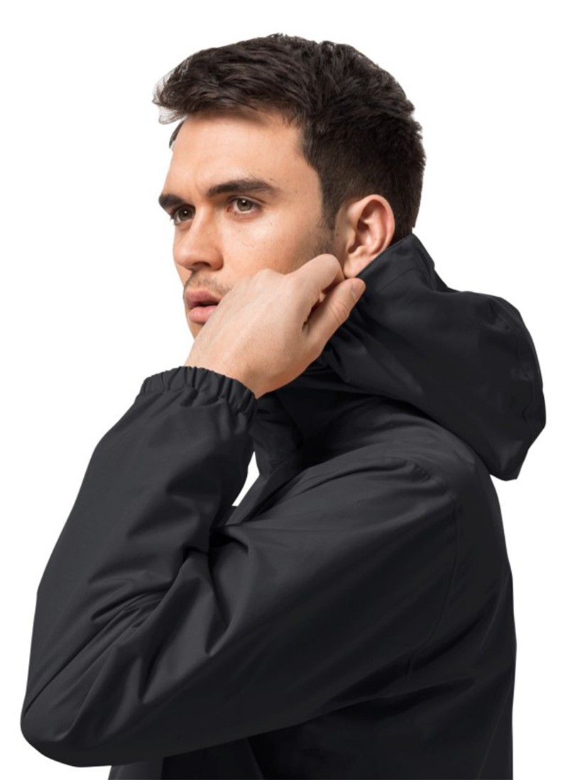 Вітрівка чоловіча Jack Wolfskin STORMY POINT 2L JKT M чорна 1111142-6000 — фото 4