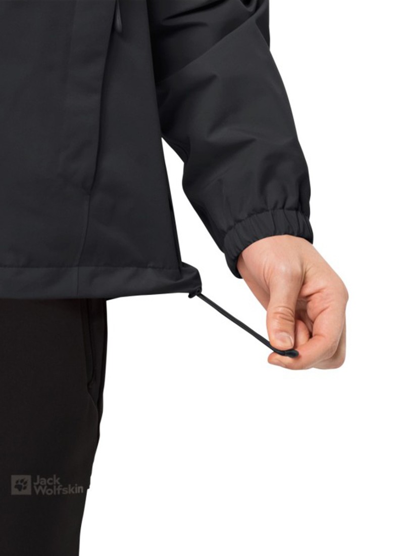 Вітрівка чоловіча Jack Wolfskin STORMY POINT 2L JKT M чорна 1111142-6000 — фото 5