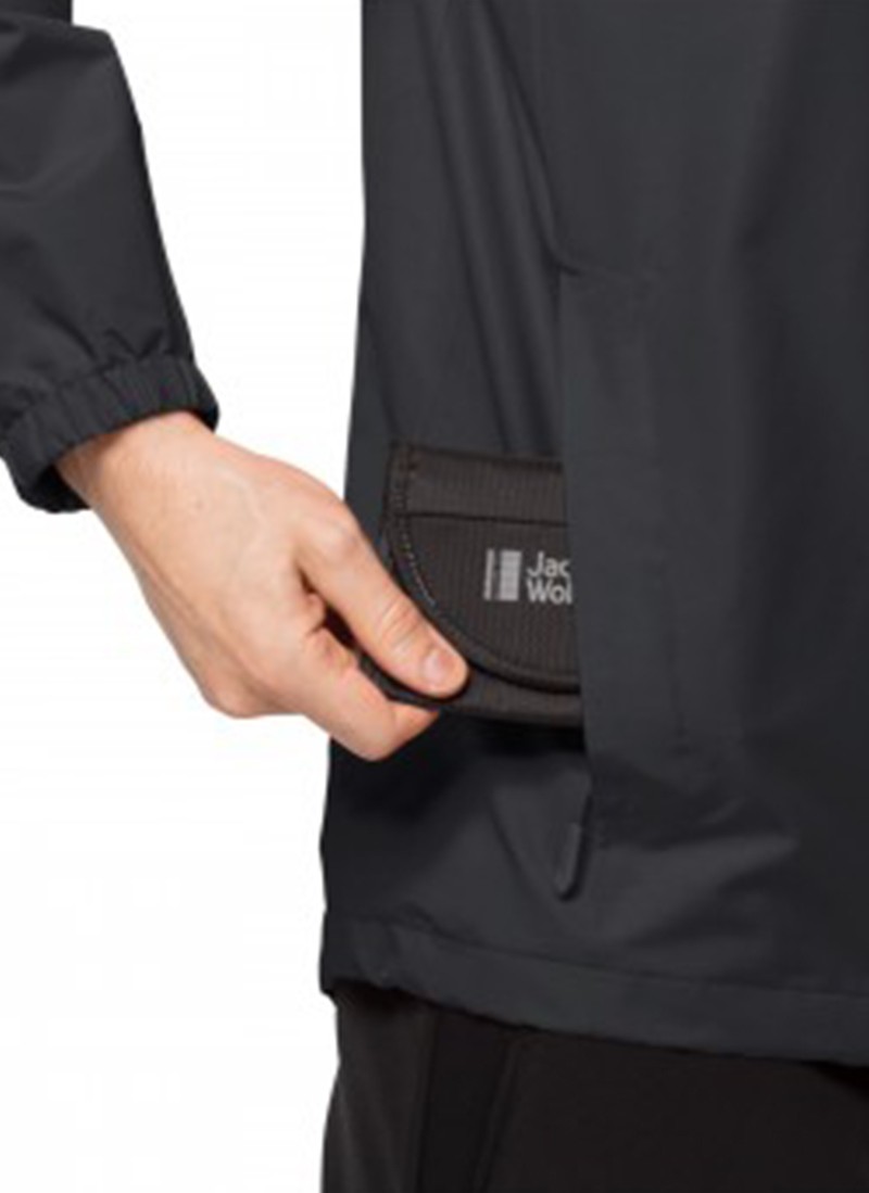 Вітрівка чоловіча Jack Wolfskin STORMY POINT 2L JKT M чорна 1111142-6000 — фото 6