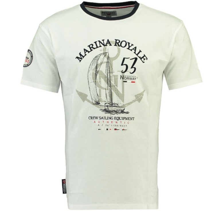 Футболка мужская Geographical Norway белая SR001H-100 изображение 1