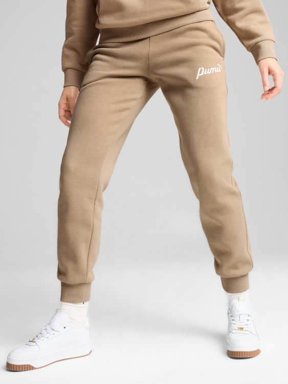 Штани жіночі Puma ESS+ Script Pants FL бежеві 68153667 изображение 2