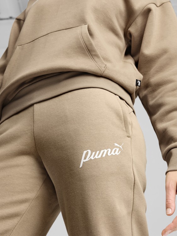 Штани жіночі Puma ESS+ Script Pants FL бежеві 68153667 изображение 5