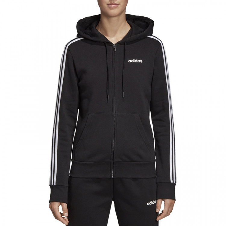 Толстовка женская Adidas Essentials 3-Stripes черная DP2412 изображение 3