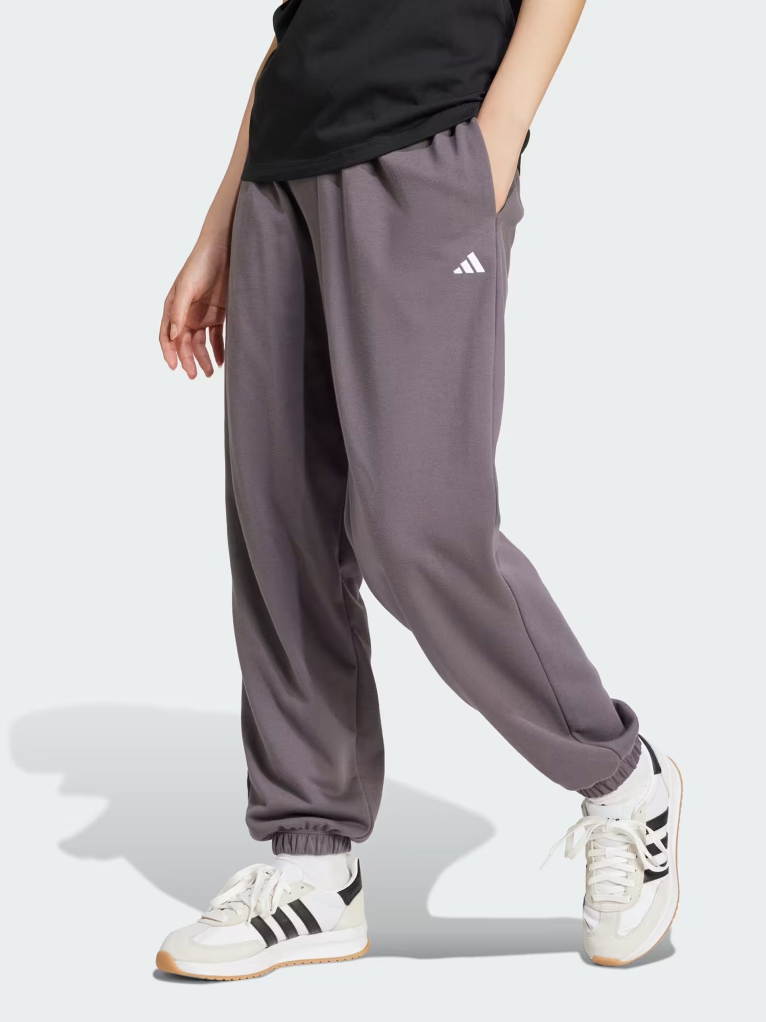 Брюки женские Adidas W SL FT CF PT серые JC5693 изображение 2