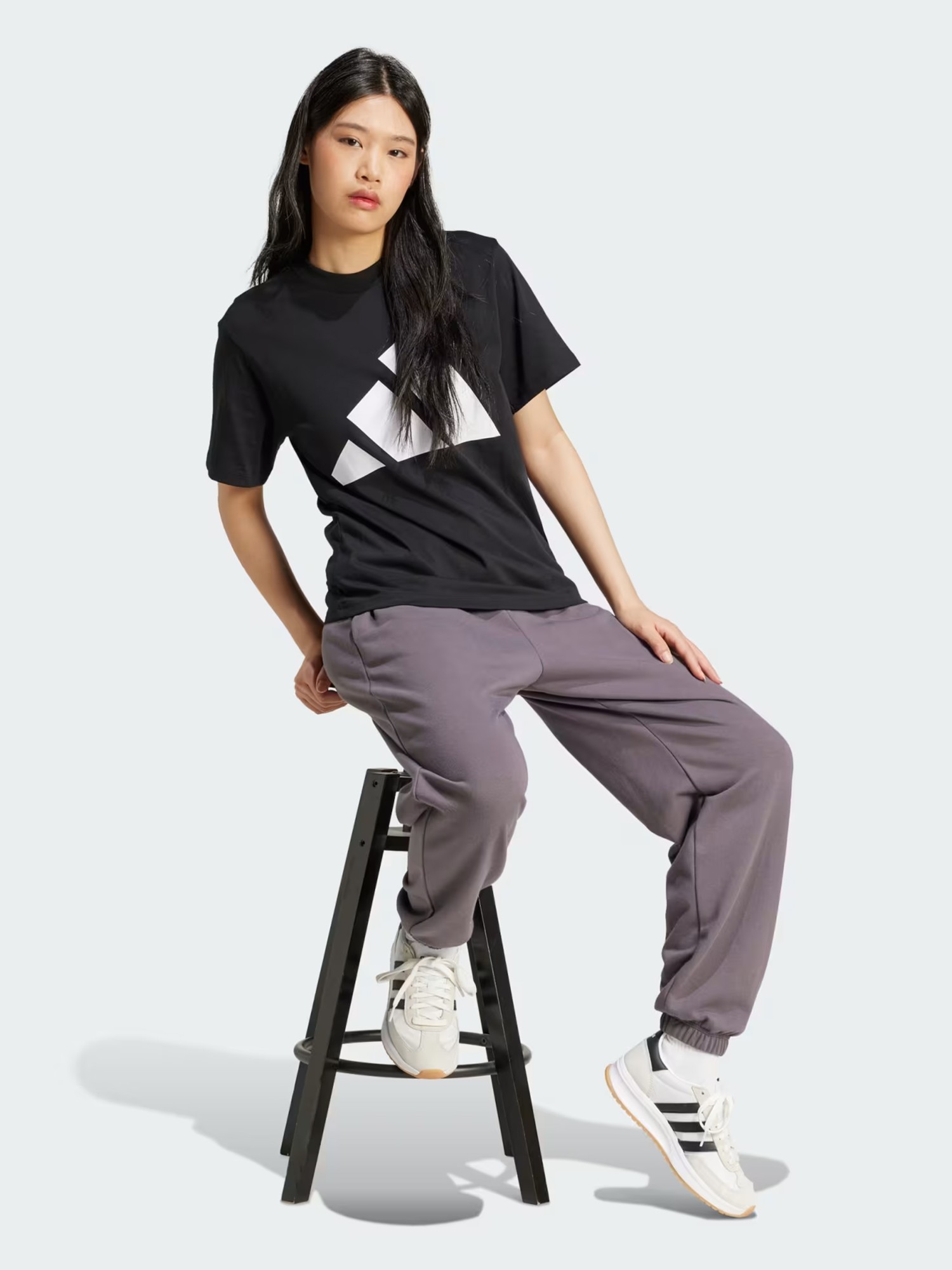 Брюки женские Adidas W SL FT CF PT серые JC5693 изображение 4