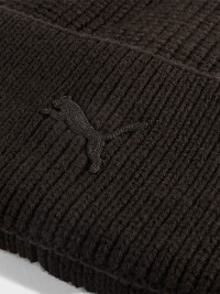 Шапка  Puma WARDROBE ESS Mid Crown Beanie черная 02640801 изображение 4