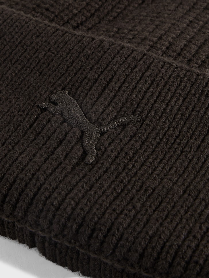 Шапка  Puma WARDROBE ESS Mid Crown Beanie черная 02640801 изображение 4