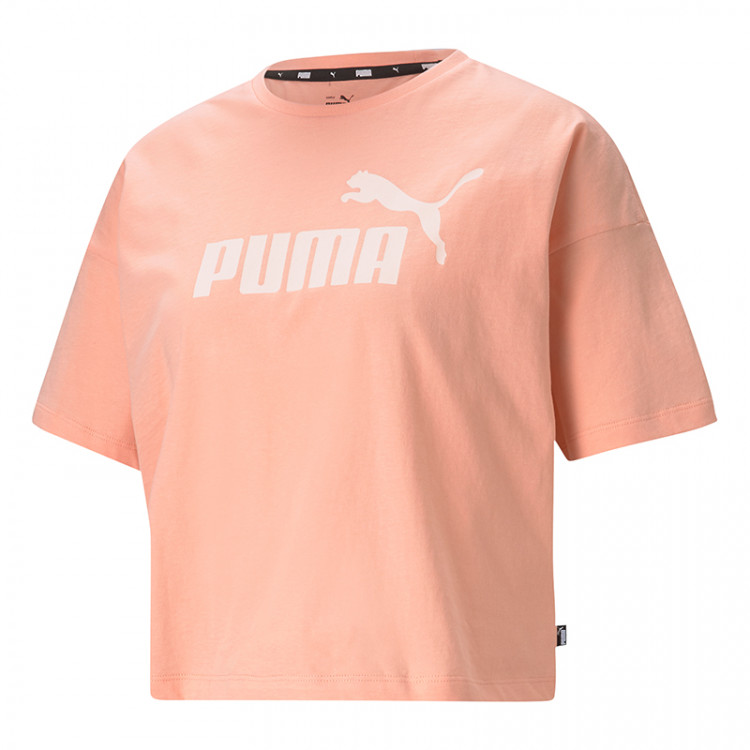 Футболка женская Puma Ess Cropped Logo Tee персиковая 58686626 изображение 1