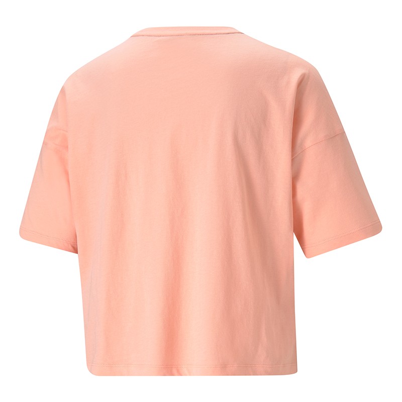 Футболка жіноча Puma Ess Cropped Logo Tee персикова 58686626 — фото 2