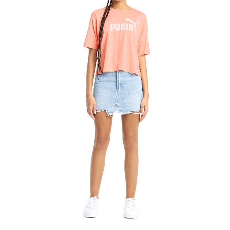 Футболка жіноча Puma Ess Cropped Logo Tee персикова 58686626 — фото 5
