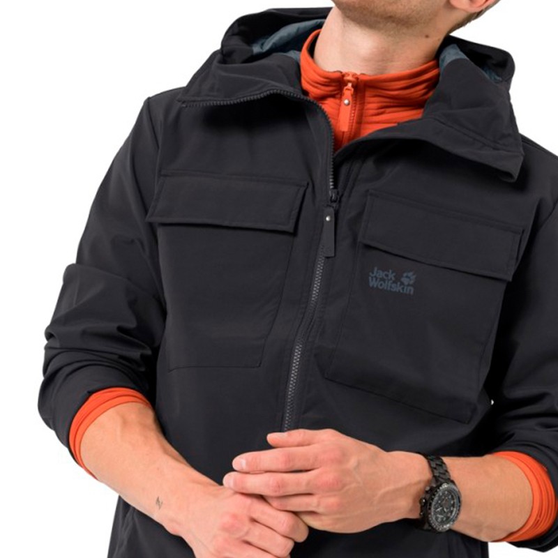 Вітрівка чоловіча Jack Wolfskin Summer Storm Jacket M темно-сіра 1305951-6350 — фото 2