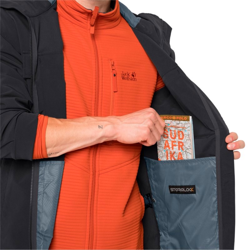 Вітрівка чоловіча Jack Wolfskin Summer Storm Jacket M темно-сіра 1305951-6350 — фото 3