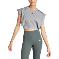 Майка женская Adidas POWER CROP T серая IT6733 изображение 1