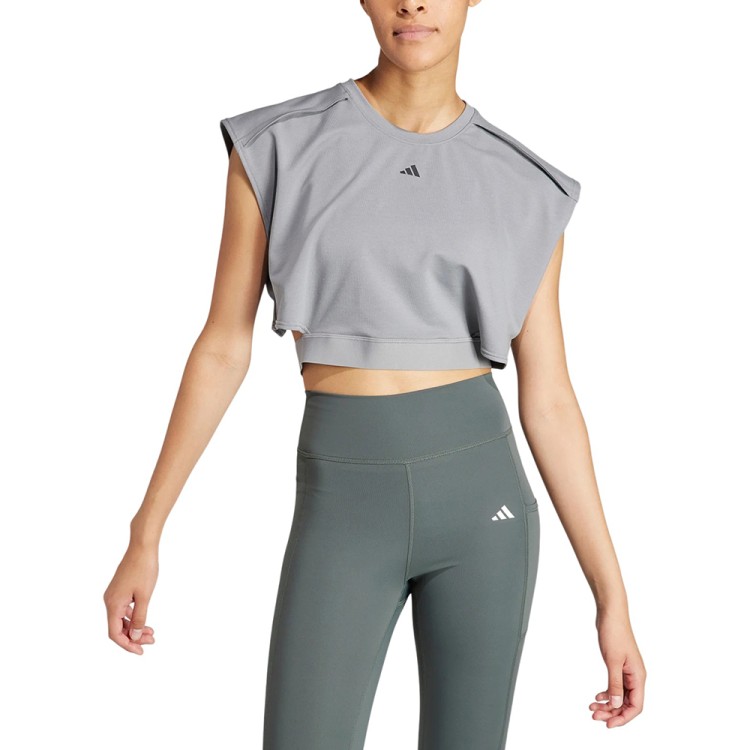 Майка жіноча Adidas POWER CROP T сіра IT6733