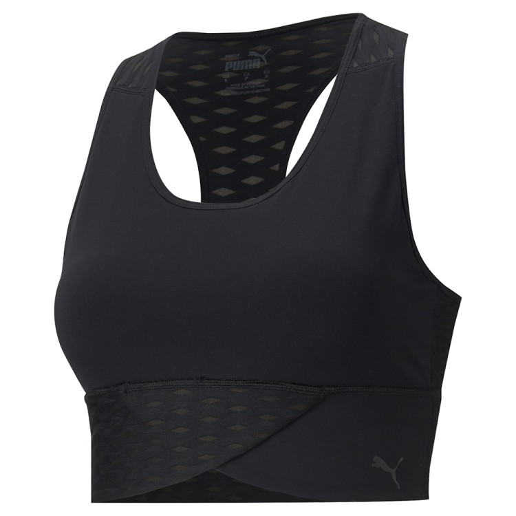 Бра женское Puma Mid Impact Flawless Bra черное 52029801 изображение 1