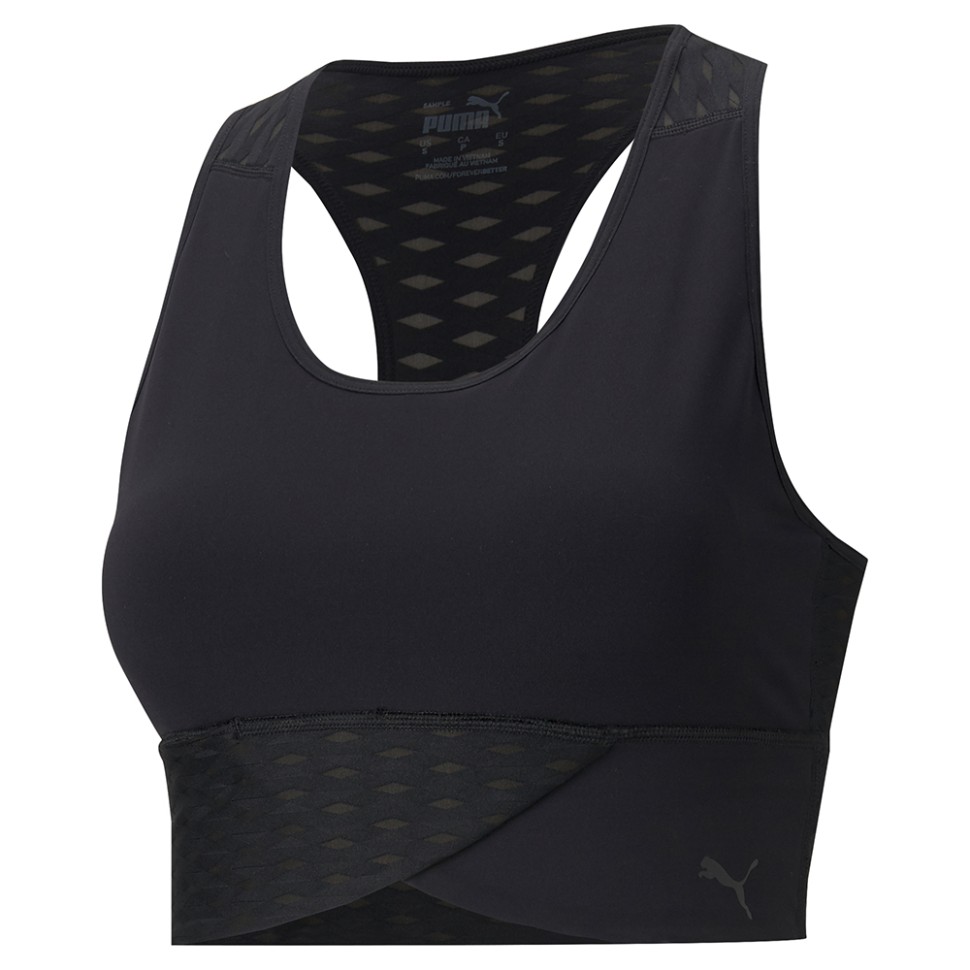 Бра женское Puma Mid Impact Flawless Bra черное 52029801 — фото 1