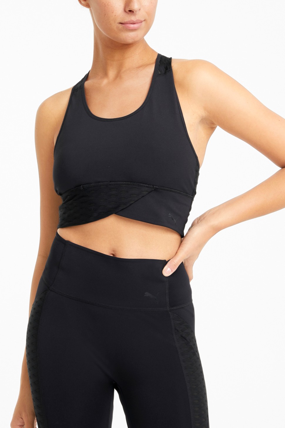 Бра женское Puma Mid Impact Flawless Bra черное 52029801 — фото 3