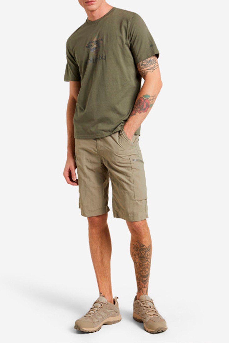 Футболка чоловіча Columbia Timber Point™ Graphic Tee зелена 2022251-397 — фото 4