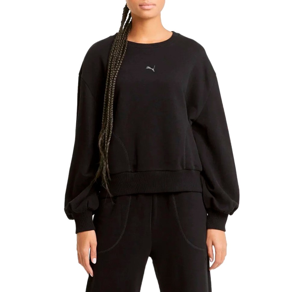 Толстовка женские Puma HER Crew черная 58596601 — Sport City Толстовка женские Puma HER Crew черная 58596601
