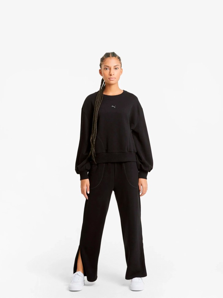 Толстовка женские Puma HER Crew черная 58596601 изображение 2