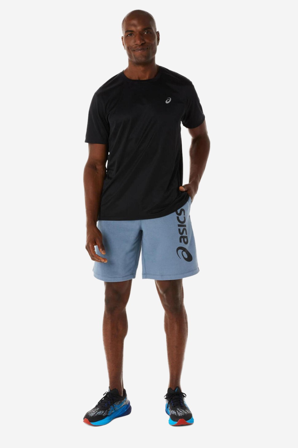 Шорти чоловічі Asics ASICS BIG LOGO SWEAT SHORT блакитні 2031A976-401 — фото 5