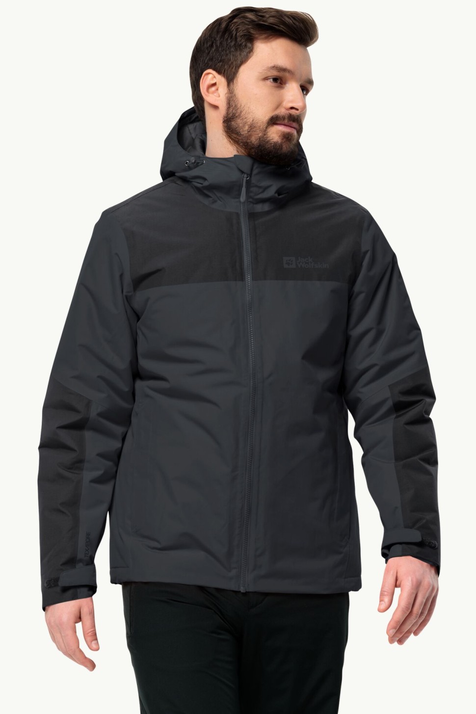 Куртка чоловіча Jack Wolfskin JASPER INS JKT M темно-сіра 1114321-6350 — фото 2