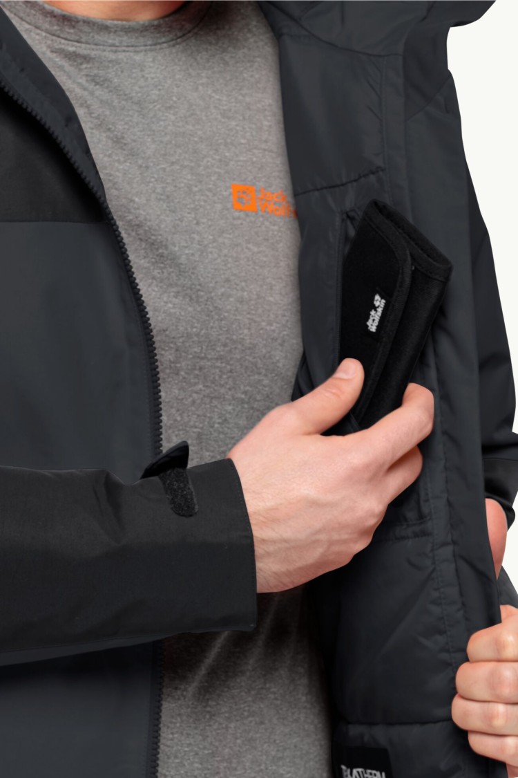 Куртка мужская Jack Wolfskin JASPER INS JKT M темно-серая 1114321-6350 изображение 9