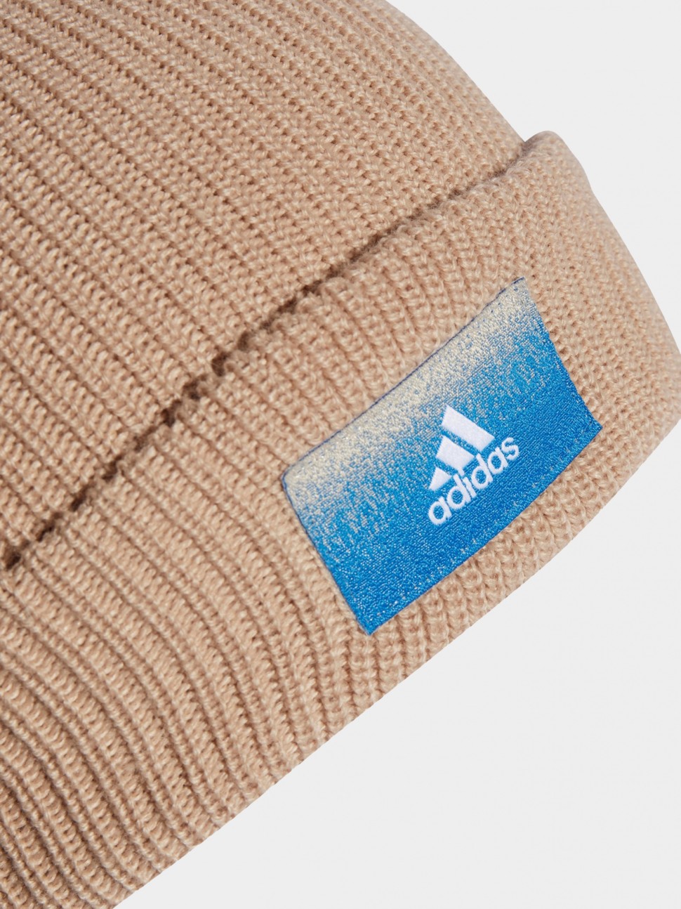 Шапка Adidas ESS BEANIE CUFF бежева II3520 — фото 3