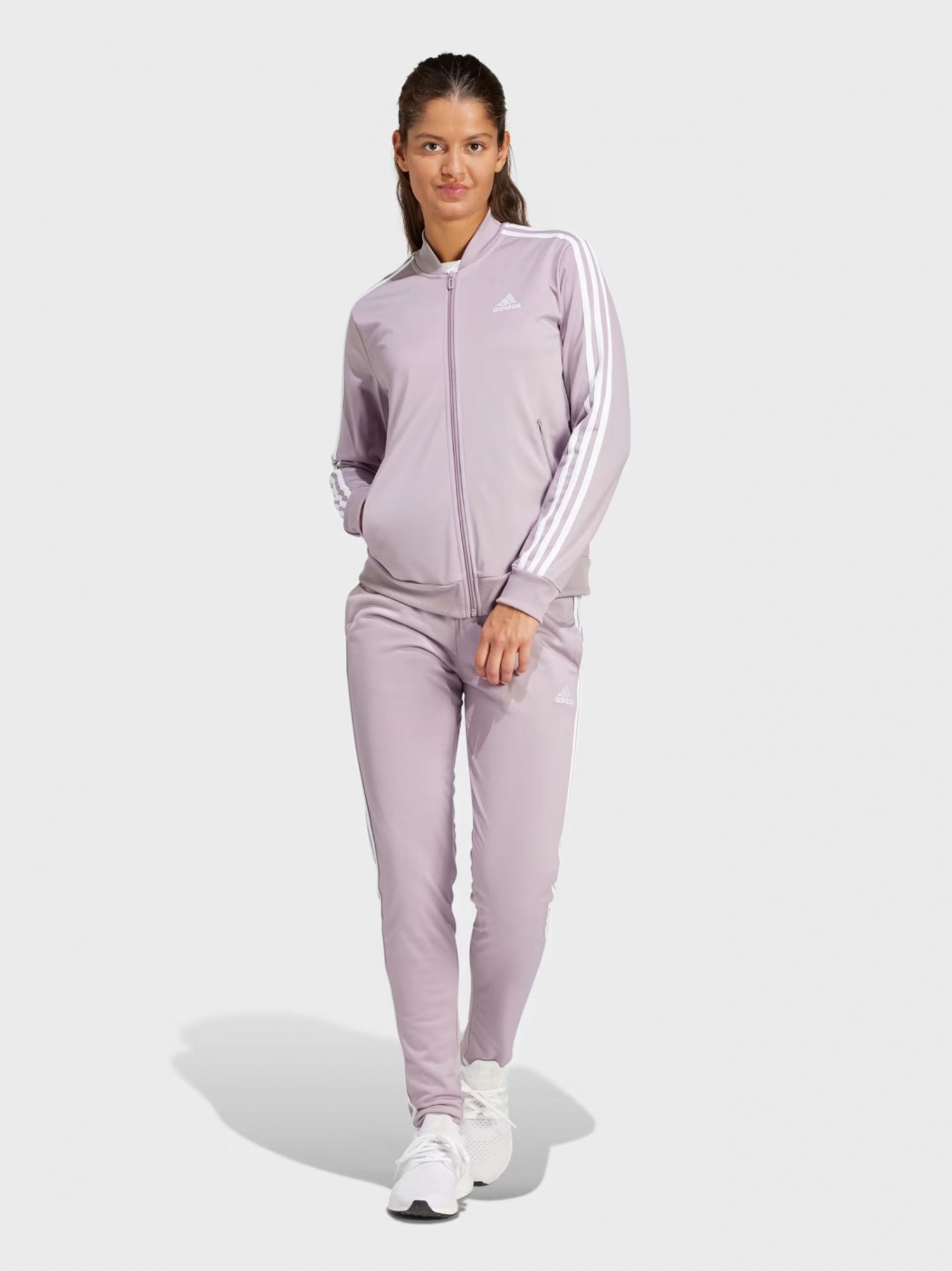 Костюм женский Adidas W 3S TR TS фиолетовый IS0852 изображение 2