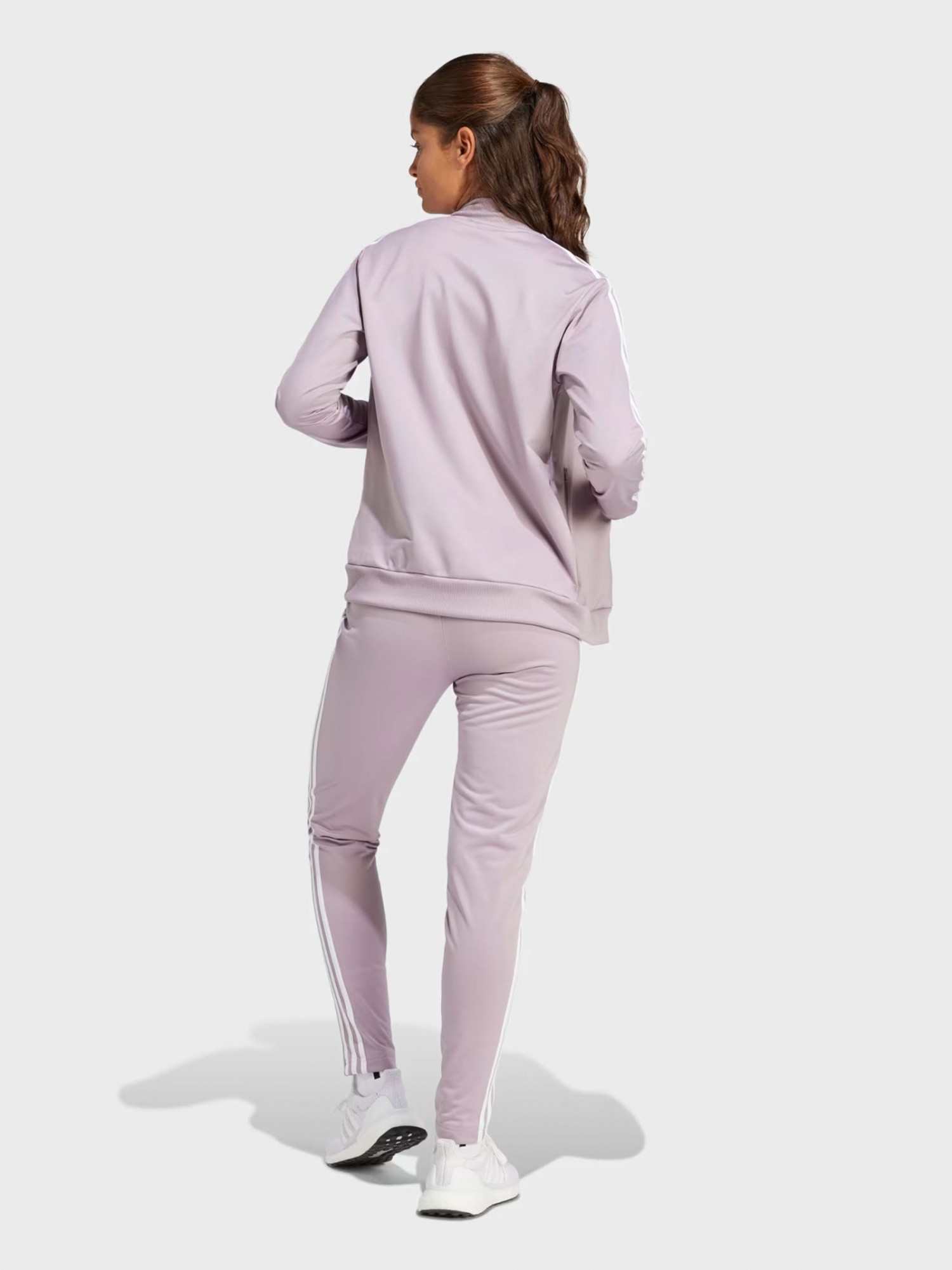 Костюм женский Adidas W 3S TR TS фиолетовый IS0852 изображение 3
