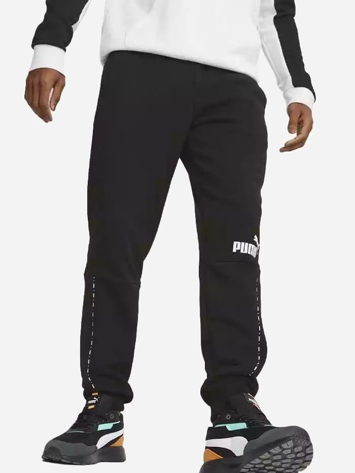 Штани чоловічі Puma ESS BLOCK x TAPE Sweatpants TR cl чорні 67517201 — фото 2