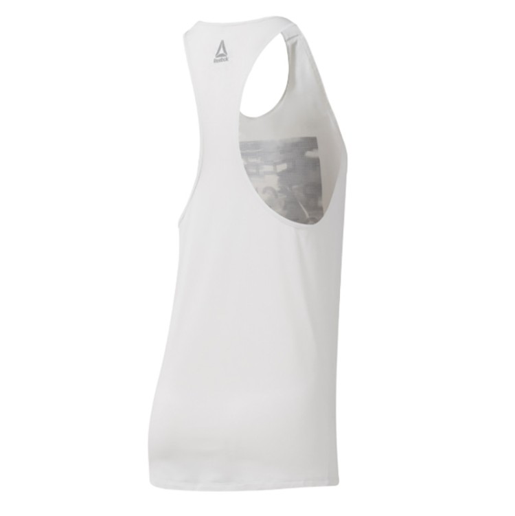 Майка женская Reebok Re Mesh Tank белая DU4227 изображение 2