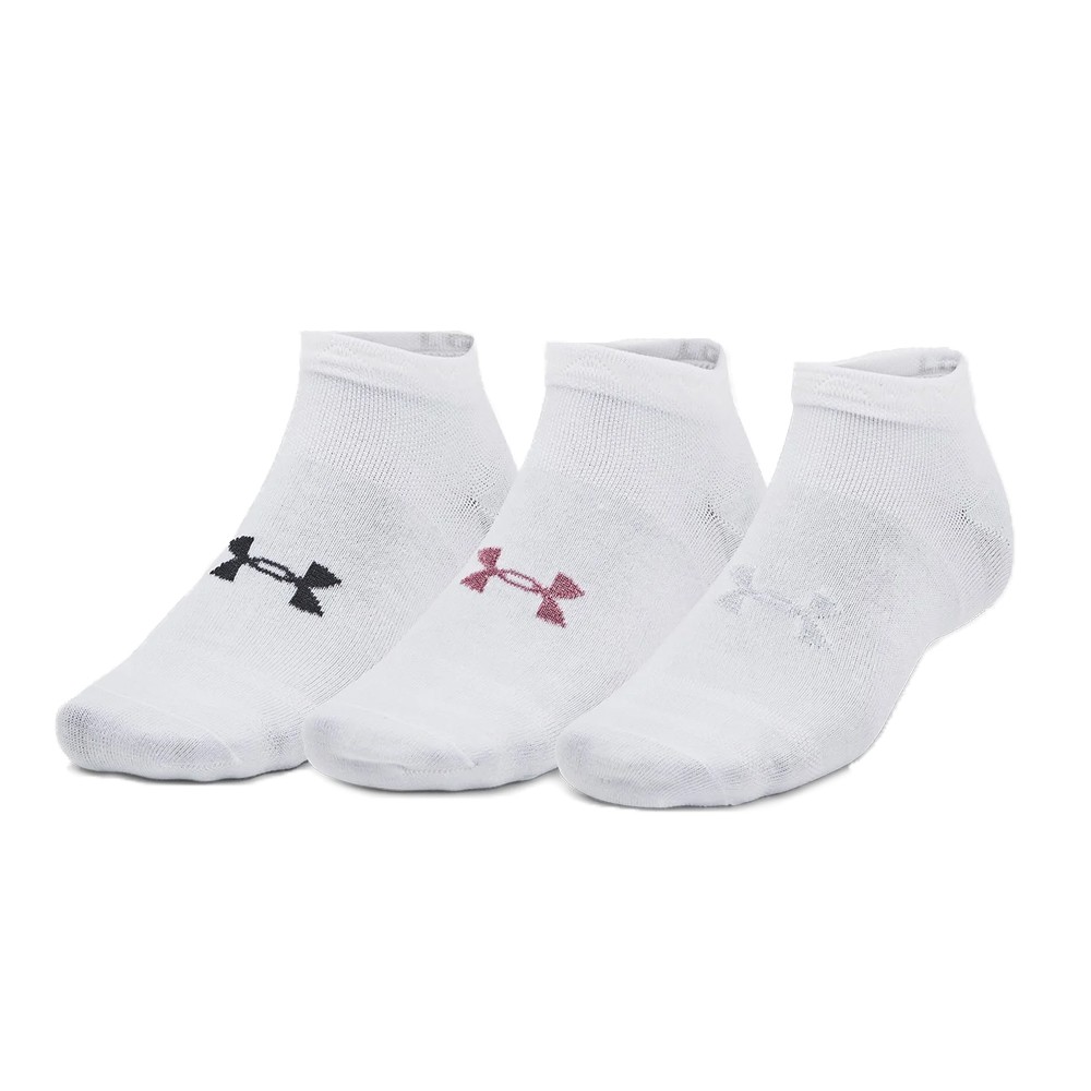 Носки  Under Armour UA Essential Low Cut 3pk белые 1382958-100