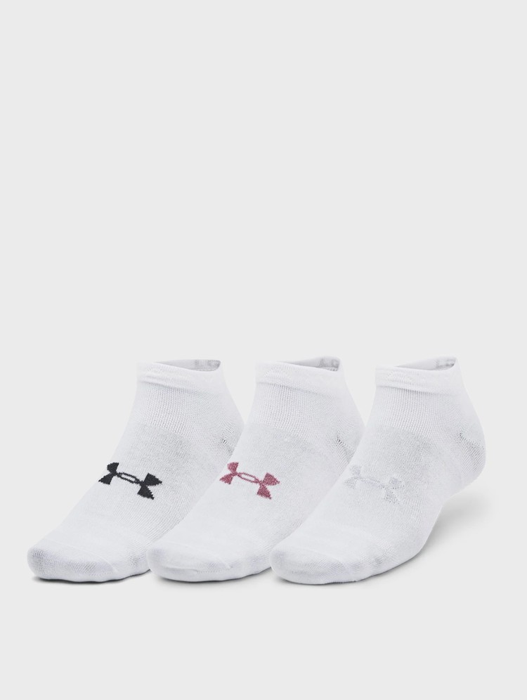 Носки  Under Armour UA Essential Low Cut 3pk белые 1382958-100 изображение 2
