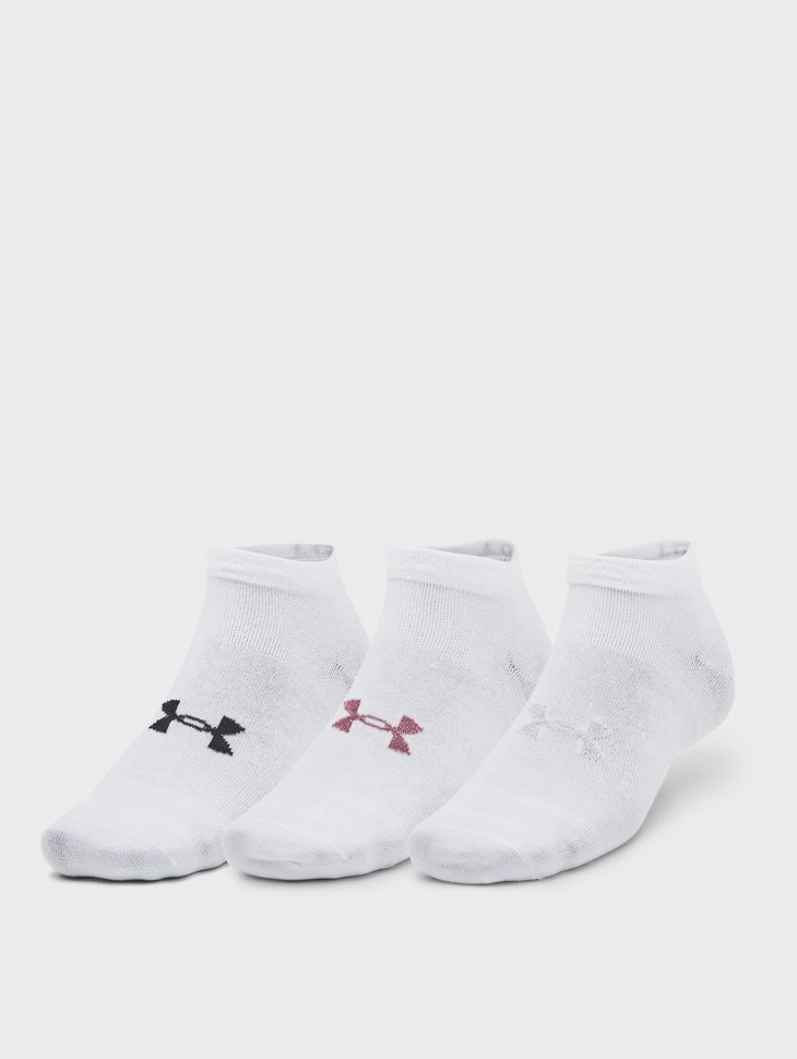 Носки  Under Armour UA Essential Low Cut 3pk белые 1382958-100 изображение 2