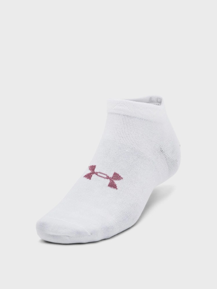 Носки  Under Armour UA Essential Low Cut 3pk белые 1382958-100 изображение 3